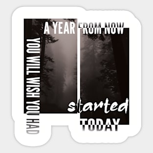 January 2023. Motivational saying. Sticker